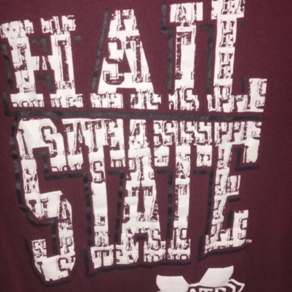 Mississippi State Bulldogs Girls XS Tee NCAA Youth Shirt Maroon Graphic - Picture 2 of 4